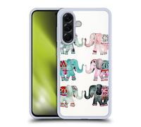 Head Case Designs Officially Licensed Cat Coquillette Turquoise Red Elephants Animals 2 Gel Case [Military Grade Protection] Compatible With Samsung Galaxy A56 5G