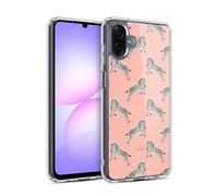 Head Case Designs Officially Licensed Cat Coquillette with Zebra Leap Pattern Tropical Wildlife Gel Case [Military Grade Protection] Compatible With Samsung Galaxy A07 4G