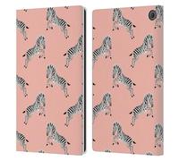 Head Case Designs Officially Licensed Cat Coquillette with Zebra Leap Pattern Tropical Wildlife Leather Wallet Case Compatible With Amazon Fire Max 11 2023