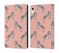 Head Case Designs Officially Licensed Cat Coquillette with Zebra Leap Pattern Tropical Wildlife Leather Wallet Case Compatible With Apple iPad mini (2021/2024)