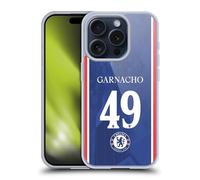 Head Case Designs Officially Licensed Chelsea FC Alejandro Garnacho 2025/26 Players Home Kit 2nd Group Gel Case [Military Grade] Compatible with Apple iPhone 15 Pro and Compatible with MagSafe