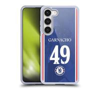 Head Case Designs Officially Licensed Chelsea FC Alejandro Garnacho 2025/26 Players Home Kit 2nd Group Gel Case [Military Grade] Compatible with Samsung Galaxy S23 5G and Compatible with MagSafe