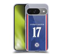 Head Case Designs Officially Licensed Chelsea FC Andrey Santos 2025/26 Players Home Kit 2nd Group Gel Case [Military Grade] Compatible with Google Pixel 9 / Pixel 9 Pro and Compatible with MagSafe