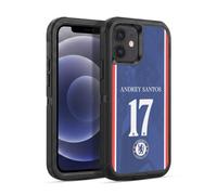 Head Case Designs Officially Licensed Chelsea FC Andrey Santos 2025/26 Players Home Kit 2nd Group Ultra-Armoured Shockproof Case [Military Grade] Compatible With Apple iPhone 12 / iPhone 12 Pro