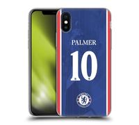 Head Case Designs Officially Licensed Chelsea FC Cole Palmer 2025/26 Players Home Kit 1st Group Gel Case [Military Grade] Compatible with Apple iPhone X/iPhone XS and Compatible with MagSafe