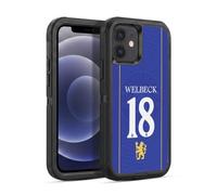 Head Case Designs Officially Licensed Chelsea FC Danny Welbeck 2026/27 Players Home Kit 1st Group Ultra-Armoured Shockproof Case [Military Grade] Compatible With Apple iPhone 12 / iPhone 12 Pro