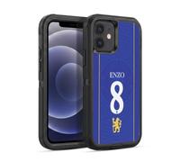 Head Case Designs Officially Licensed Chelsea FC Enzo Fernández 2026/27 Players Home Kit 1st Group Ultra-Armoured Shockproof Case [Military Grade] Compatible With Apple iPhone 12 / iPhone 12 Pro