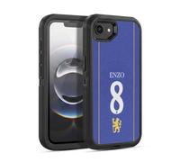 Head Case Designs Officially Licensed Chelsea FC Enzo Fernández 2026/27 Players Home Kit 1st Group Ultra-Armoured Shockproof Case [Military Grade] Compatible With Apple iPhone 16e / iPhone 17e