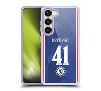 Head Case Designs Officially Licensed Chelsea FC Estêvão Willian 2025/26 Players Home Kit 2nd Group Gel Case [Military Grade] Compatible with Samsung Galaxy S23 5G and Compatible with MagSafe