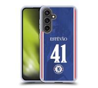 Head Case Designs Officially Licensed Chelsea FC Estêvão Willian 2025/26 Players Home Kit 2nd Group Gel Case [Military Grade] Compatible with Samsung Galaxy S24 FE and Compatible with MagSafe