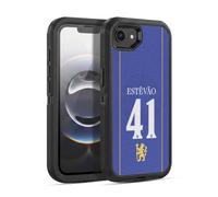 Head Case Designs Officially Licensed Chelsea FC Estêvão Willian 2026/27 Players Home Kit 1st Group Ultra-Armoured Shockproof Case [Military Grade] Compatible With Apple iPhone 16e / iPhone 17e