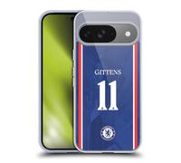 Head Case Designs Officially Licensed Chelsea FC Jamie Gittens 2025/26 Players Home Kit 2nd Group Gel Case [Military Grade] Compatible with Google Pixel 9 / Pixel 9 Pro and Compatible with MagSafe