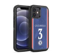 Head Case Designs Officially Licensed Chelsea FC Marc Cucurella 2025/26 Players Home Kit 1st Group Ultra-Armoured Shockproof Case [Military Grade] Compatible With Apple iPhone 12 / iPhone 12 Pro