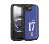Head Case Designs Officially Licensed Chelsea FC Morgan Rogers 2026/27 Players Home Kit 1st Group Ultra-Armoured Shockproof Case [Military Grade] Compatible With Apple iPhone 16e / iPhone 17e