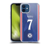 Head Case Designs Officially Licensed Chelsea FC Pedro Neto 2025/26 Players Home Kit 1st Group Gel Case [Military Grade] Compatible with Apple iPhone 12 / iPhone 12 Pro and Compatible with MagSafe