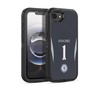 Head Case Designs Officially Licensed Chelsea FC Robert Sánchez 2025/26 Players Home Kit 1st Group Ultra-Armoured Shockproof Case [Military Grade] Compatible With Apple iPhone 16e / iPhone 17e