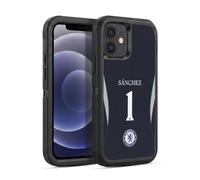 Head Case Designs Officially Licensed Chelsea FC Robert Sánchez 2025/26 Players Home Kit 1st Group Ultra-Armoured Shockproof Case [Military Grade] Compatible With Apple iPhone 12 / iPhone 12 Pro