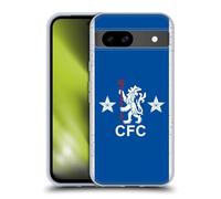 Head Case Designs Officially Licensed Chelsea Football Club 1978 Home Retro Kit and Stadium Gel Case [Military Grade Protection] Compatible with Google Pixel 8a and Compatible with MagSafe