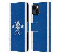 Head Case Designs Officially Licensed Chelsea Football Club 1978 Home Retro Kit and Stadium Leather Flip Case Compatible With Apple iPhone 15