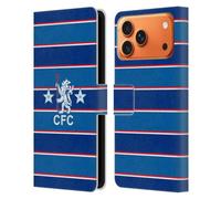 Head Case Designs Officially Licensed Chelsea Football Club 1984 Home Retro Kit and Stadium Leather Flip Case Compatible With Apple iPhone 17 Pro Max