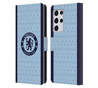 Head Case Designs Officially Licensed Chelsea Football Club Away 2020/21 Kit Leather Flip Case Compatible With Samsung Galaxy S21 Ultra 5G