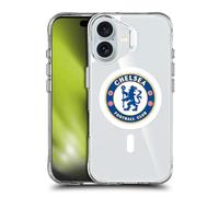 Head Case Designs Officially Licensed Chelsea Football Club Badge Logo Icon Shockproof Bumper Case [Military Grade Protection] Compatible with Apple iPhone 16 and Compatible with MagSafe