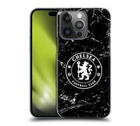 Head Case Designs Officially Licensed Chelsea Football Club Black Marble Crest Hard Back Case Compatible With Apple iPhone 14 Pro