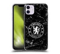 Head Case Designs Officially Licensed Chelsea Football Club Black Marble Crest Soft Gel Case Compatible With Apple iPhone 11