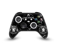 Head Case Designs Officially Licensed Chelsea Football Club Black Marble Mixed Logo Vinyl Sticker Gaming Skin Decal Cover Compatible With Xbox Series X/S Controller