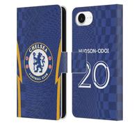 Head Case Designs Officially Licensed Chelsea Football Club Callum Hudson-Odoi 2021/22 Players Home Kit Leather Flip Case Compatible With Apple iPhone 16e