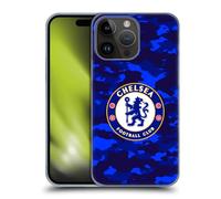 Head Case Designs Officially Licensed Chelsea Football Club Camouflage Crest Hard Back Case Compatible With Apple iPhone 15 Pro Max