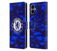 Head Case Designs Officially Licensed Chelsea Football Club Camouflage Crest Leather Flip Case Compatible With Samsung Galaxy A06 4G