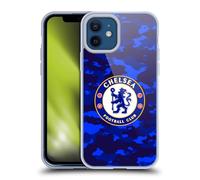 Head Case Designs Officially Licensed Chelsea Football Club Camouflage Crest Soft Gel Case Compatible With Apple iPhone 12 / iPhone 12 Pro