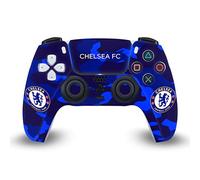 Head Case Designs Officially Licensed Chelsea Football Club Camouflage Mixed Logo Vinyl Faceplate Sticker Gaming Skin Decal Cover Compatible With Sony PlayStation 5 PS5 DualSense Controller