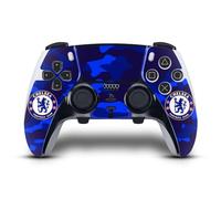 Head Case Designs Officially Licensed Chelsea Football Club Camouflage Mixed Logo Vinyl Sticker Gaming Skin Decal Cover Compatible With Sony PlayStation 5 PS5 DualSense Edge Controller