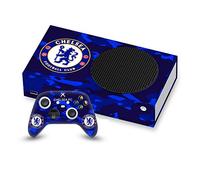 Head Case Designs Officially Licensed Chelsea Football Club Camouflage Mixed Logo Vinyl Sticker Gaming Skin Decal Cover Compatible With Xbox Series S Console and Controller Bundle