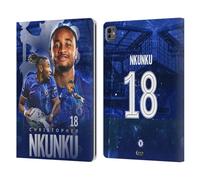 Head Case Designs Officially Licensed Chelsea Football Club Christopher Nkunku 2024/25 First Team Leather Flip Case Compatible With Apple iPad Pro 13 M4 2024