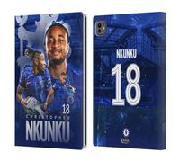 Head Case Designs Officially Licensed Chelsea Football Club Christopher Nkunku 2024/25 First Team Leather Flip Case Compatible With Apple iPad Pro 11 M4 2024