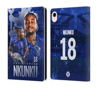 Head Case Designs Officially Licensed Chelsea Football Club Christopher Nkunku 2024/25 First Team Leather Flip Case Compatible With Apple iPad mini (2021/2024)