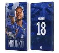 Head Case Designs Officially Licensed Chelsea Football Club Christopher Nkunku 2024/25 First Team Leather Flip Case Compatible With Amazon Fire Max 11 2023