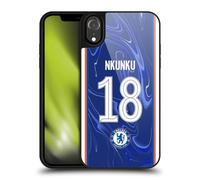 Head Case Designs Officially Licensed Chelsea Football Club Christopher Nkunku 2024/25 Players Home Kit Gel Armour Case [Military Grade Protection] Compatible With Apple iPhone XR