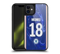 Head Case Designs Officially Licensed Chelsea Football Club Christopher Nkunku 2024/25 Players Home Kit Gel Armour Case [Military Grade Protection] Compatible With Apple iPhone 11
