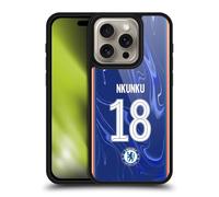 Head Case Designs Officially Licensed Chelsea Football Club Christopher Nkunku 2024/25 Players Home Kit Gel Armour Case [Military Grade Protection] Compatible With Apple iPhone 16 Pro