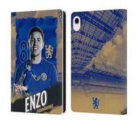Head Case Designs Officially Licensed Chelsea Football Club Enzo Fernández 2023/24 First Team Leather Flip Case Compatible With Apple iPad mini (2021/2024)