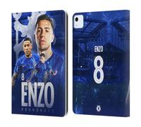 Head Case Designs Officially Licensed Chelsea Football Club Enzo Fernández 2024/25 First Team Leather Flip Case Compatible With Apple iPad Air 11 2020/2022/2024/2025