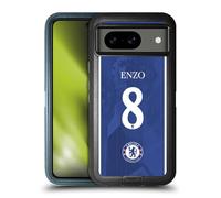 Head Case Designs Officially Licensed Chelsea Football Club Enzo Fernández 2025/26 Players Home Kit 1st Group Ultra-Armoured Shockproof Case [Military Grade Protection] Compatible With Google Pixel 8