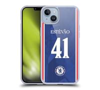 Head Case Designs Officially Licensed Chelsea Football Club Estêvão Willian 2025/26 Players Home Kit 2nd Group Gel Case [Military Grade] Compatible with Apple iPhone 14 Plus & Compatible with MagSafe