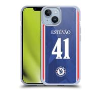 Head Case Designs Officially Licensed Chelsea Football Club Estêvão Willian 2025/26 Players Home Kit 2nd Group Gel Case [Military Grade] Compatible with Apple iPhone 14 and Compatible with MagSafe