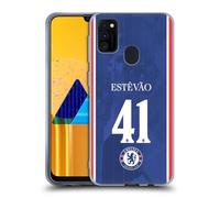 Head Case Designs Officially Licensed Chelsea Football Club Estêvão Willian 2025/26 Players Home Kit 2nd Group Gel Case [Military Grade] Compatible With Samsung Galaxy M30s (2019)/M21 (2020)