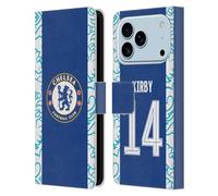 Head Case Designs Officially Licensed Chelsea Football Club Fran Kirby 2022/23 Women's Home Kit Leather Flip Case Compatible With Apple iPhone 17 Pro